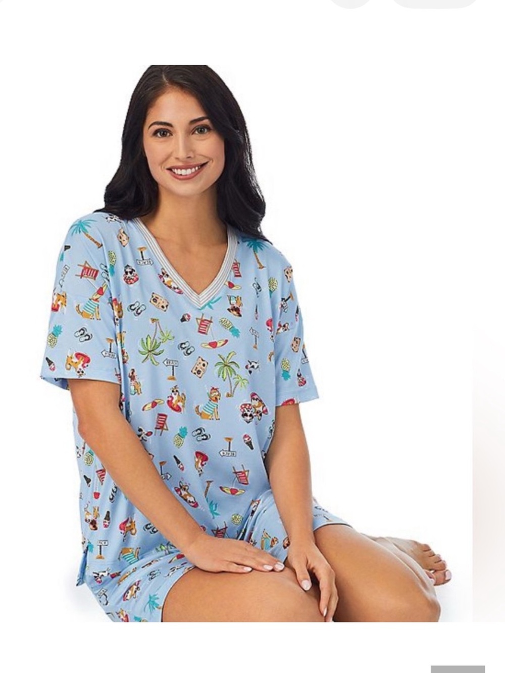 Cuddle Duds Womens Sleepwear - XXL - 
2 Piece Summer Pajamas - Dogs On Vacation